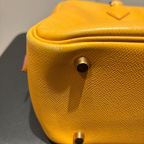 Excellent Condition Authentic HERMES Yellow Plume Bag 32 cm - Picture 9 of 14